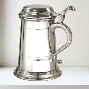 One Pint Balmoral X Range Lidded Pewter Tankard