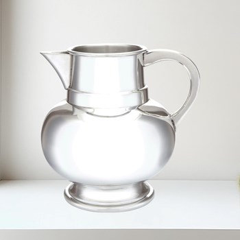 Two Pint Pewter Water Jug Beer Pitcher