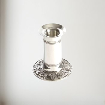 Large Celtic Base Pewter Candle Holder