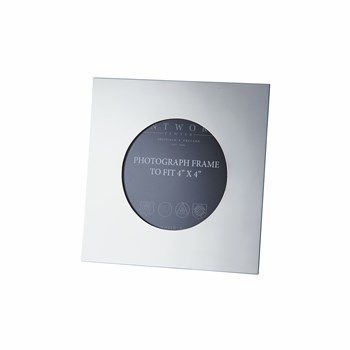 Small Plain Square 4"X4" Pewter Picture Frame