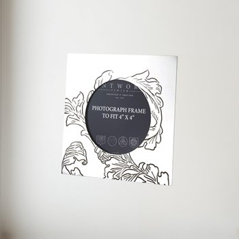 Acanthus Pattern Small Pewter 4"X4" Frame