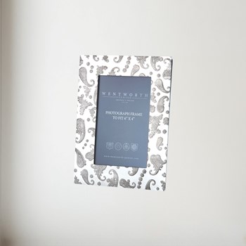 Medium Paisley Pewter 6"X4" Picture Frame