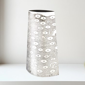 Large Ovals Pewter Vase