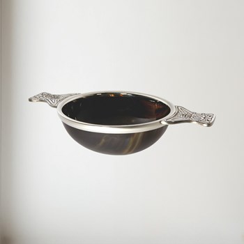 160mm Horn And Pewter Quaich