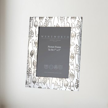 Large Leaf 7"X5" Pewter Picture Frame