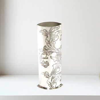 Acanthus Pattern Pewter Vase