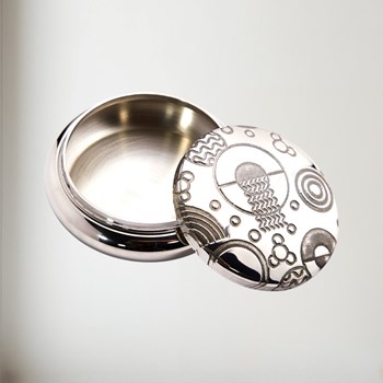 Retro Pewter Trinket Box