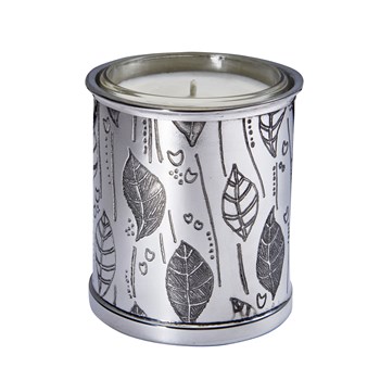 Leaf Pewter Candle Votive