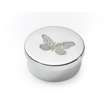 Small Butterfly Pewter Trinket Box