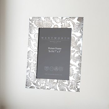 Large Peacock Pewter 7"X5" Picture Frame