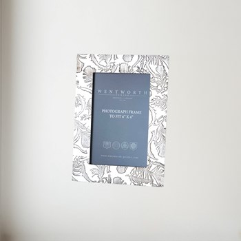 Peacock 6" X 4" Pewter Picture Frame