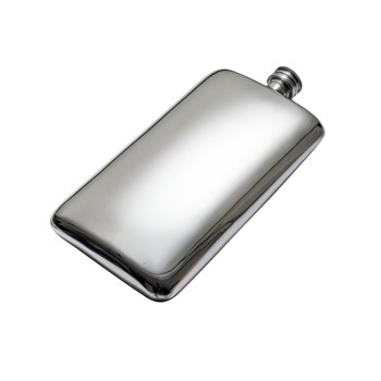 17oz Plain Pewter Pocket Flask
