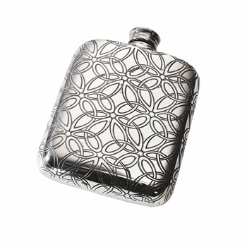 Triquetra 4oz Pewter Pocket Flask