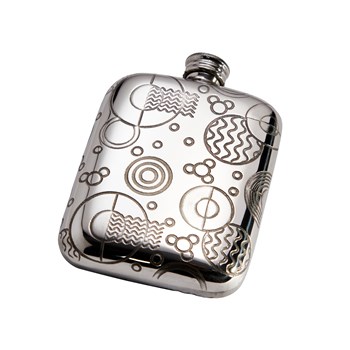 4oz Retro Pewter Pocket Flask