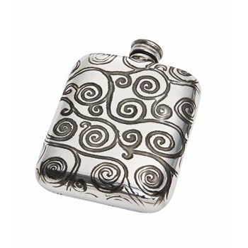 Tree Of Life 4oz Pewter Pocket Flask