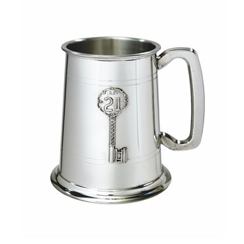 21 Key Badge One Pint Pewter Tankard