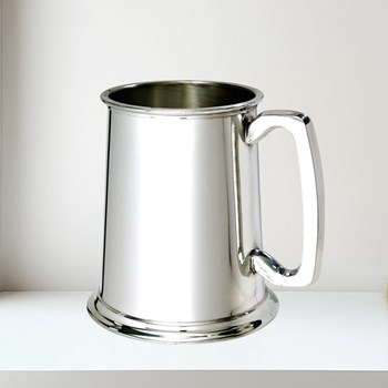 Plain Standard One Pint Pewter Tankard