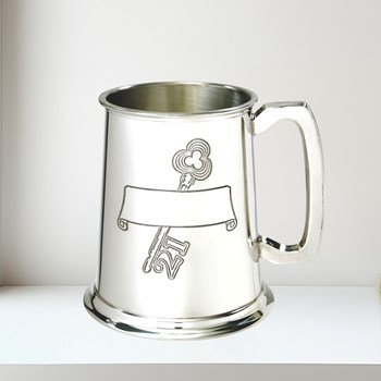 21 Key Stamp One Pint Pewter Tankard