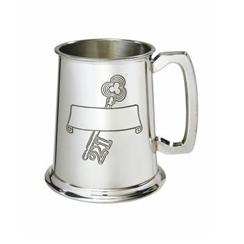 21 Key Stamp One Pint Pewter Tankard
