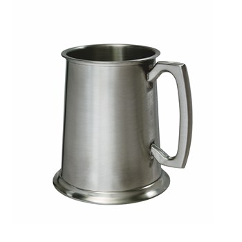 One Pint Antique Finish Pewter Tankard