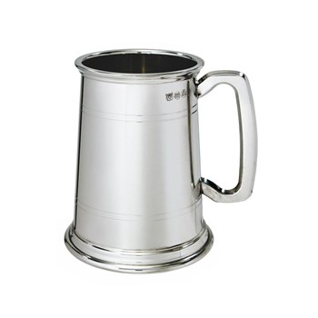 Double Lined One Pint Heavy Pewter Tankard