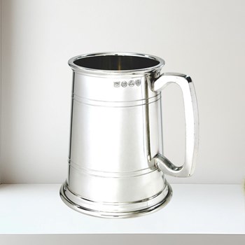 Double Lined One Pint Heavy Pewter Tankard