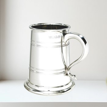 One Pint Heeley Pewter Lined Tankard