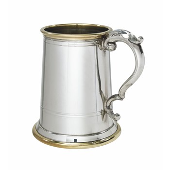 Wortley Pewter And Brass One Pint Tankard