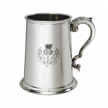 Thistle One Pint Pewter Tankard