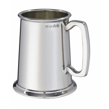 Plain One Pint Heavy Pewter Tankard