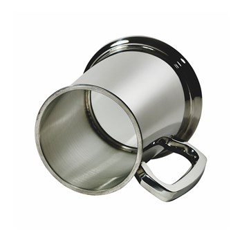 Standard Plain Glass Base One Pint Pewter Tankard