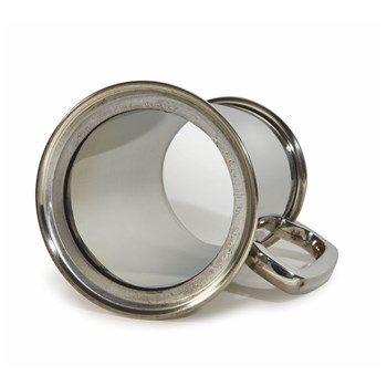 Plain Glass Base One Pint Heavy Pewter Tankard