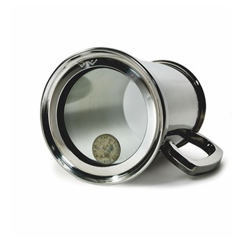 Shilling One Pint Pewter Tankard Glass Base