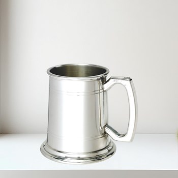 Half Pint Standard Double Lined Pewter Tankard