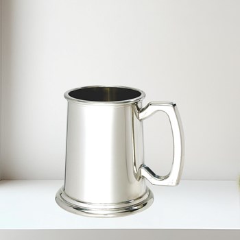 Half Pint Plain Pewter Tankard
