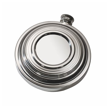 Clay Shot Round Pewter Flask
