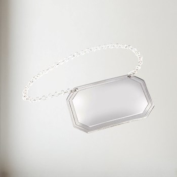 Cast Pewter Plain Rectangular Decanter Label