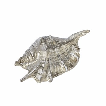 Cast Pewter Spider Conch Shell Ornament