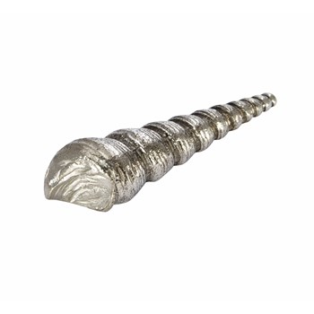 Cast Pewter Long Spiral Shell Ornament