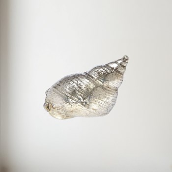 Cast Pewter Small Spiral Shell Ornament