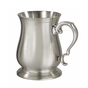 One Pint Pewter Cast Abbey Bell Tankard