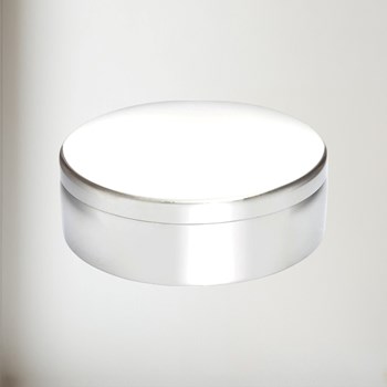 8cm Plain Round Pewter Trinket Box