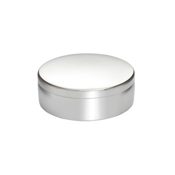 8cm Plain Round Pewter Trinket Box