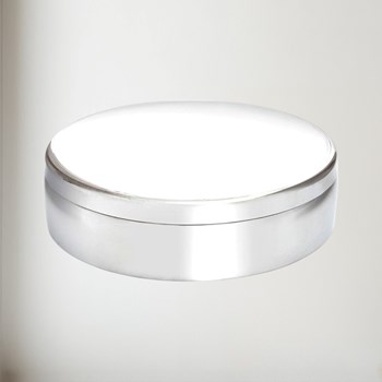 10cm Round Plain Pewter Trinket Box