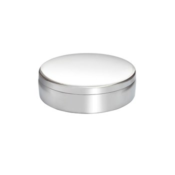 10cm Round Plain Pewter Trinket Box