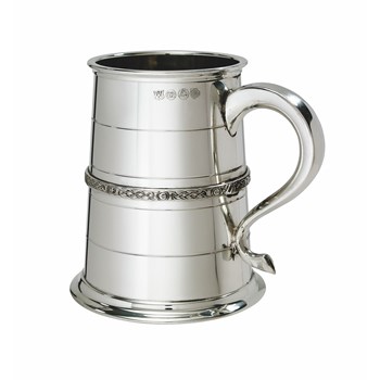 Single Celtic Band One Pint Pewter Tankard