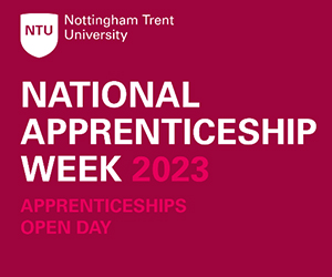 Nottingham Trent University offers degree apprenticeship courses
