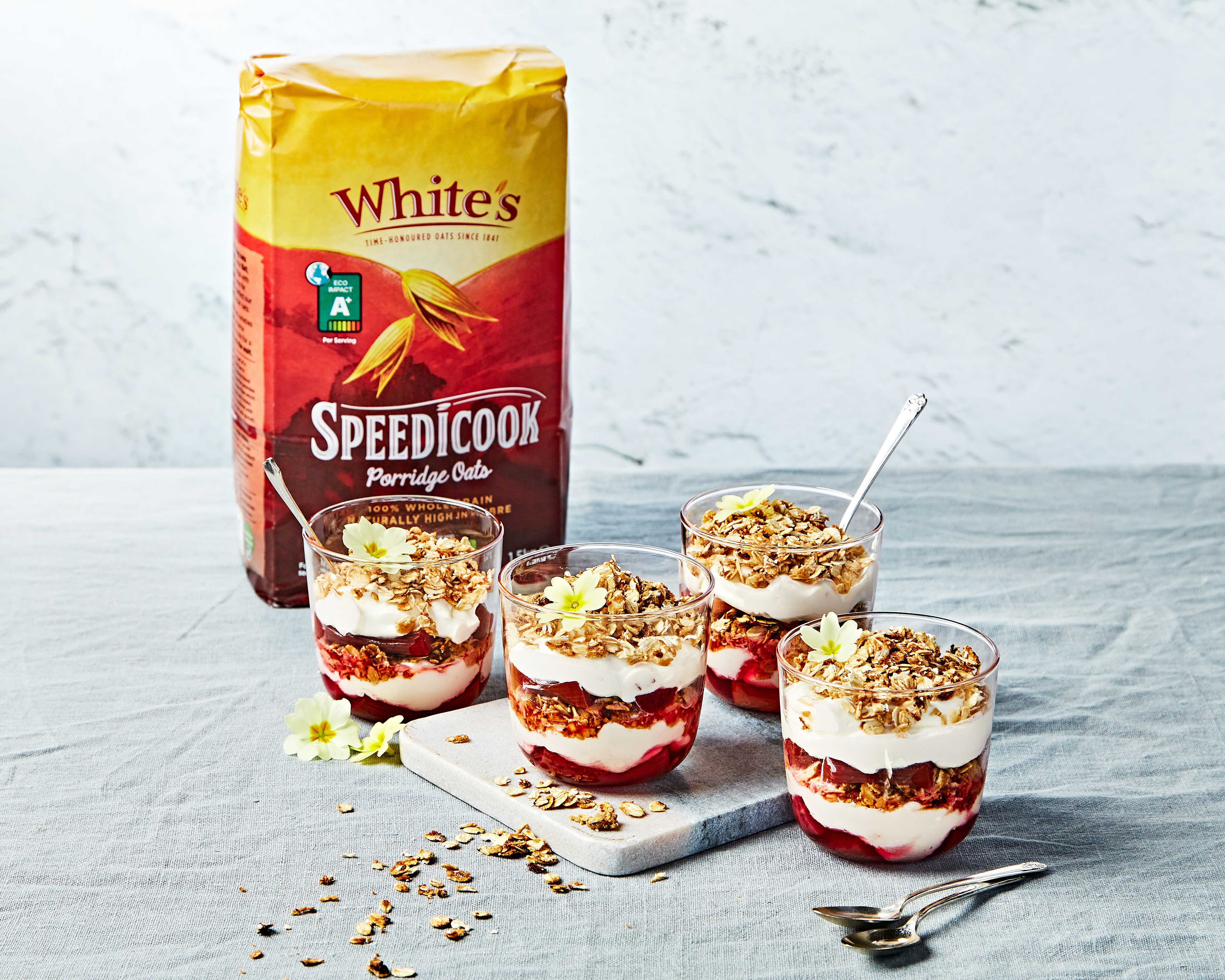 Rhubarb and ginger cranachan