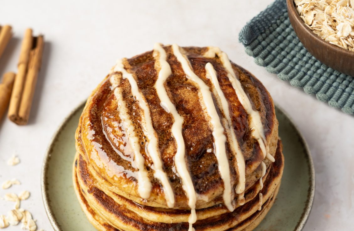 Cinnamon swirl oat pancake | White's Oats