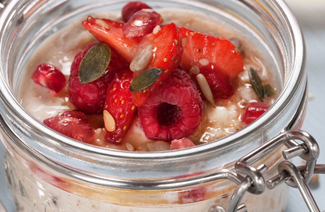 Strawberrry &amp; Raspberry Overnight Muesli | White's Oats | White's Oats
